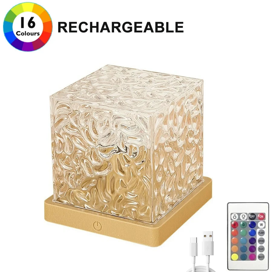 Acrylic Crystal Water Wave Projection Lamp